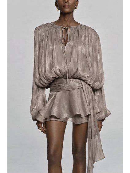 robe courte manches longues bronze 6a1ee9a64b1a3