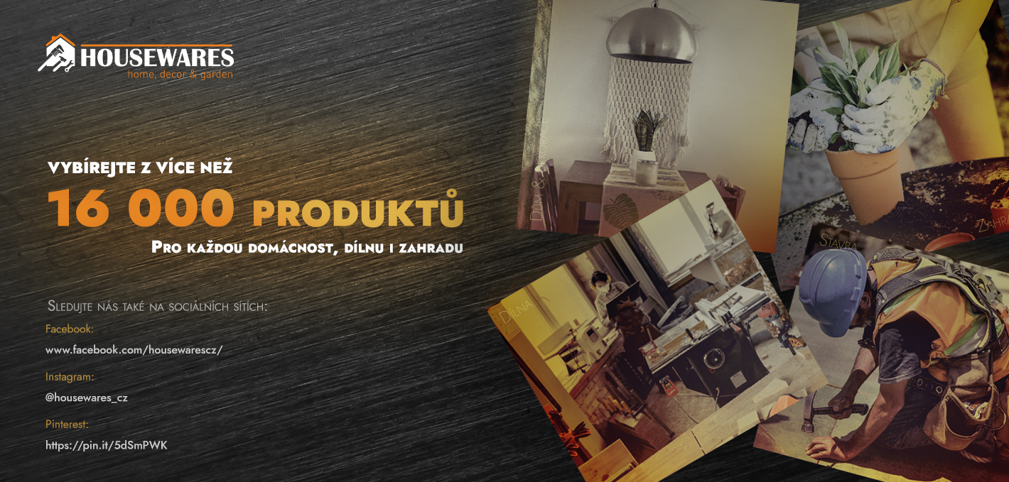 Úvodní banner e-shopu Housewares.cz provozovaným společností TRIUMF professional tools s.r.o.