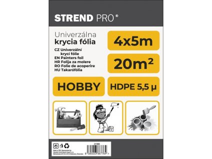 Fólie Strend Pro malířská, Hobby 4x5,0 m, 5,5µ, zakrývací
