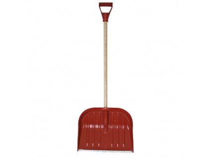 Odhrnovač Snowman D 470x370 mm, lopata na sníh, Pvc, kovová lišta, vyhrnovák, dřevěná násada D 100 cm, mix barev