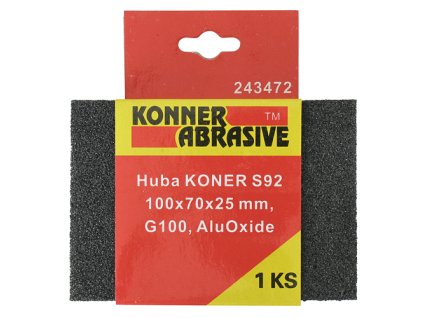 Houba KONNER P60, brusná houba, 100x70x25 mm, AluOxide