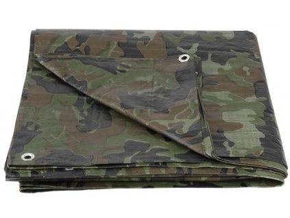 Plachta Tarpaulin Khaki 2x3 m, 80 g/m, zakrývací, oliva/kamufláž