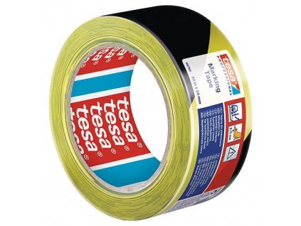 Páska tesa PRO Marking, lepící, výstražná, žluto-černá, 50 mm, L-33 m