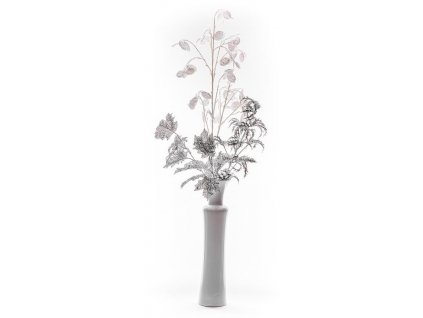 Větvička MagicHome Vánoce, MoneyPlant.White, bílá, 56x107 cm