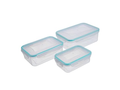 Dóza MagicHome Lunchbox set MB04, sada 3 ks, 500/1000/1500 ml, obdélníkové, Clip