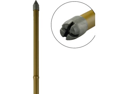 Tyč Garden TY 11/900 mm, ocel / plast, hnědá, opěrná k rostlinám a rajčatům