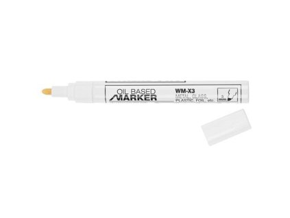 Značkovač Strend Pro Permanent WM-X3, ALU, bílý