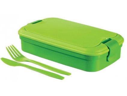 Box Curver Lunch and Go 1300 ml, jídlonosič, zelený, dóza s příborem