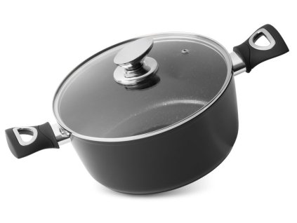 Hrnec MagicHome Black Line, 24 cm, 4000 ml, s pokrývkou