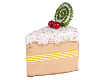 Dekorace MagicHome Vánoce Candy Line, koláček, hnědý, závěsný, 13x9x15 cm