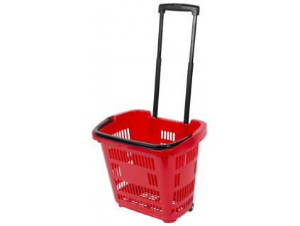 Košík Racks Shopper 460x355x420 mm, nákupní, teleskopická rukojeť, s koly