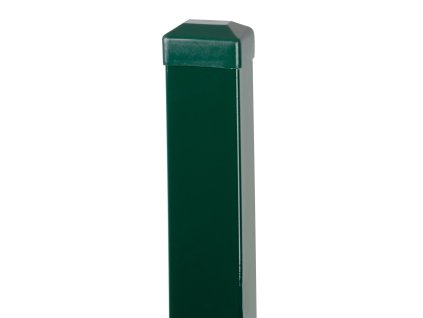 Sloupek Strend Pro EUROSTANDARD, 2400/60x40/1,50 mm, zelený, hranatý, čepička, ZnPVC, RAL6005