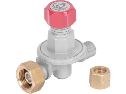 Regulátor plynu Meva, 0,5-4 bar, nastavitelný, s ventilem, výstupní závit G3/8" L