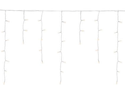 Řetěz MagicHome Vánoce Icicle, 200 LED teplá bílá, rampouchy, jednoduché svícení, 230 V, 50 Hz, IP44, exteriér, osvětlení, L-5 m