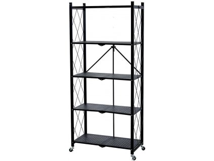 Regál Racks RAW5T, kovový, 5 police, 1630x720x340 mm, max. 50 kg/police, přenosný, na kolech