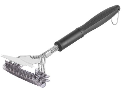 Kartáč Strend Pro Grill BBQ, s ocelovým drátem, na čištění grilu, se škrabkou, 41,5x16x8,8 cm
