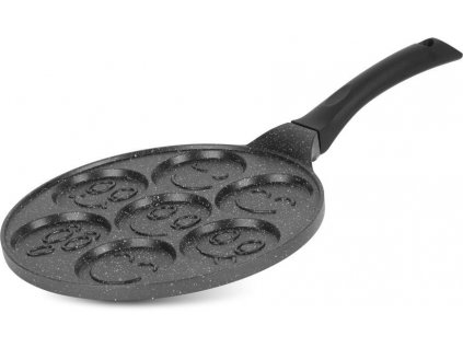 Pánvička MagicHome, indukce, 27 cm, na lívance a volské oko, se smajlíky, na 7 kusů