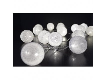 Řetěz MagicHome Cottonball, White, 16x LED studená bílá, IP20, jednoduché svícení, osvětlení, L-3 m