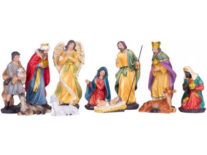 Dekorace MagicHome Vánoce, Figurky do Betléma, 11ks, polyresin