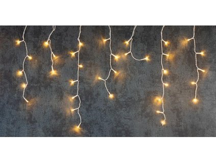Řetěz MagicHome Vánoce MULTI CONNECT Icicle, 400 LED teplá bílá, rampouchy, jednoduché svícení, 230 V, 50 Hz, IP44, bez zdroje, exteriér, osvětlení, L-10 m