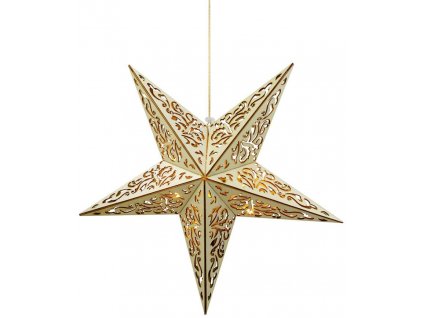 Hvězda MagicHome Vánoce, 10x LED, teplá bílá, 3xAA, dálkový ovladač, 40 cm