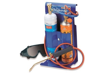 Sada na svařování KEMPER 555D, přenosný mini autogen, 1x kartuš PB SUPERGAS 600 ml 330 g, 1x kyslík 110 bar