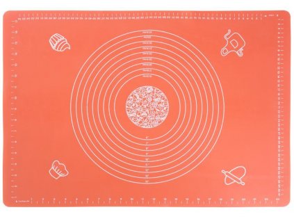 Podložka MagicHome, na těsto, silikon, červená, 64x45 cm