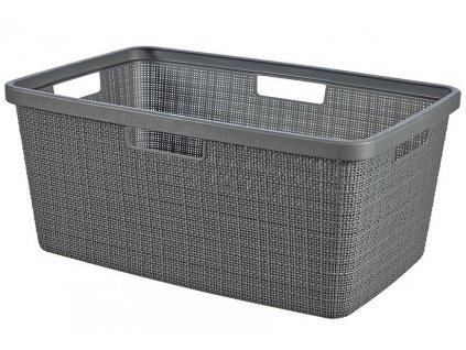 Koš Curver JUTE, 46 lit., šedý 39x59x26 cm, na prádlo, prádlo