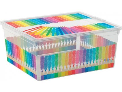 Box s víkem KIS C Box Arty Colours M, 18 lit., 34x40x17 cm