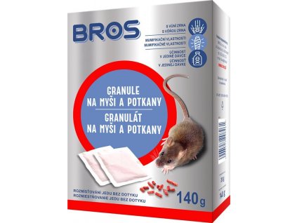 Návnada Bros, na myši a potkany, granule, 140 g
