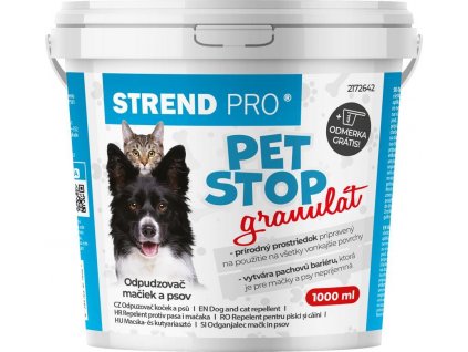 Odpuzovač Strend Pro PET STOP, granulát, 1000 ml, přírodní plašič psů, na kočky, na psy, odplašovač
