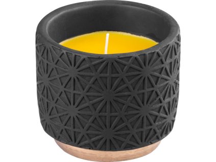 Svíčka Citronella, černá, 200 g, 110x100 mm