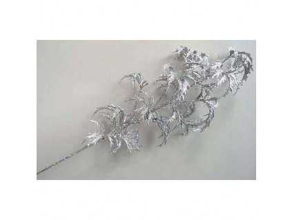 Větvička MagicHome Vánoce, AraliaGlis.Silver, stříbrná, 74 cm
