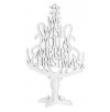 Dekorace MagicHome Vánoce Woodeco, Stromek s textem, bal. 4 ks, 15x22 cm