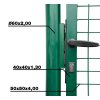 Brána Strend Pro METALTEC ECO, 1000/1400/50x50 mm, hranatý rám, zelená, jednokřídlová, zahradní, ZNPVC, RAL6005