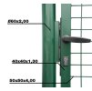 Brána Strend Pro METALTEC ECO, 1000/1400/50x50 mm, hranatý rám, zelená, jednokřídlová, zahradní, ZNPVC, RAL6005