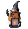 Dekorace MagicHome Nature, Dýně LED, domeček, keramika, 49 cm