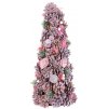 Stromek MagicHome Vánoce, ozdobený, růžový, 40 cm