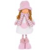 Postavička MagicHome Vánoce, Děvčátko s růžovým kloboukem, růžové, látkové, 16x10x36 cm