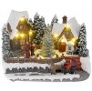Dekorace MagicHome Vánoce, Vánoční vesnice, LED, 3xAA, interiér