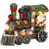 Dekorace MagicHome Vánoce, Vánoční lokomotiva se santou, LED, 3xAA, interiér