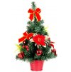 Stromek MagicHome Vánoce, ozdobený, červený, 40 cm
