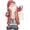 Dekorace MagicHome Vánoce, Santa s lucernou, LED, keramika, 2xAAA, 26x18x42 cm