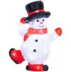Dekorace MagicHome Vánoce, Sněhulák, 30x LED, studená bílá, akryl, IP44, exteriér, 22x14x30 cm