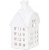 Dekorace MagicHome, Domeček, LED, bílý, porcelán, 8,7x7,3x15,3 cm