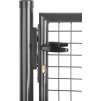 Brána Strend Pro METALTEC ECO 2, 1000/2000/50x50 mm, okrouhlý rám, antracit, jednokřídlová, zahradní, ZNPVC, RAL7016