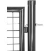 Brána Strend Pro METALTEC ECO 2, 1000/2000/50x50 mm, okrouhlý rám, antracit, jednokřídlová, zahradní, ZNPVC, RAL7016