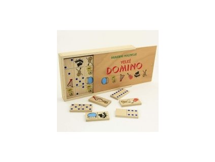 24433 domino hudebni nastroje oboustranne bukova krabice