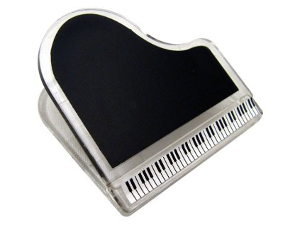 Klip na noty PIANO černý