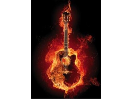 29674 pohlednice horici kytara